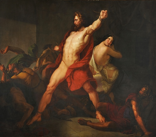 Johann Heinrich Füger (?), Samson a Dalila, kolem 1800, olej, plátno, 277 × 330 cm, Klášter Plasy